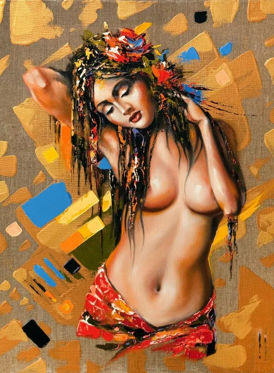 Magnifique Femme Nue Colorée