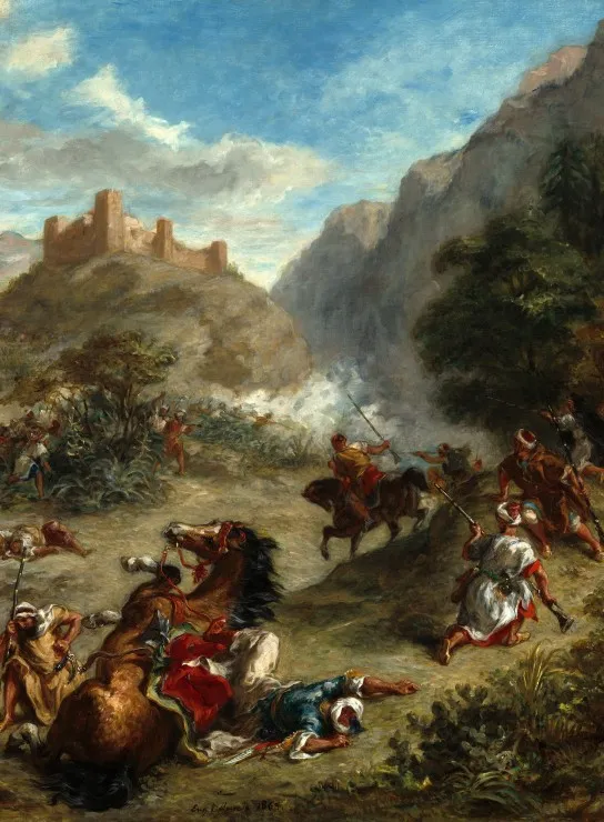 Eugène Delacroix : Arabes tiraillés dans les montagnes