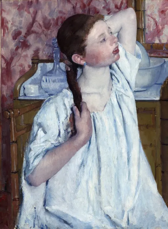 Mary Cassatt : Jeune Fille Coiffant ses Cheveux, 1886