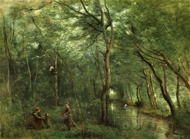 Jean-Baptiste-Camille Corot : Les Ramasseurs d'Anguille, 1860-1865