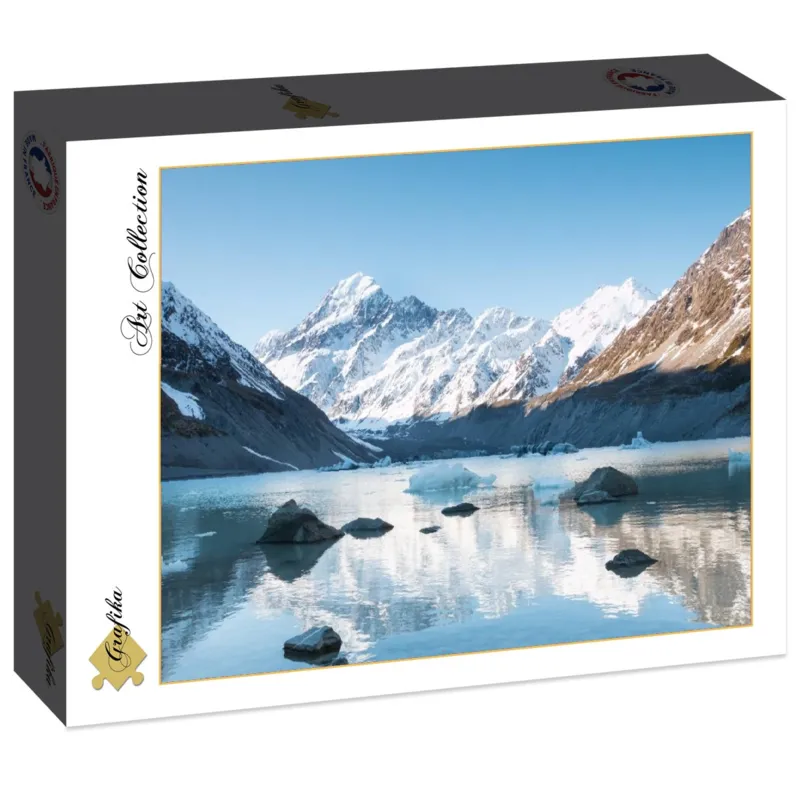 Réflexion sur le Mont Cook dans Hooker Lake, Parc national Aoraki, Nouvelle-Zélande