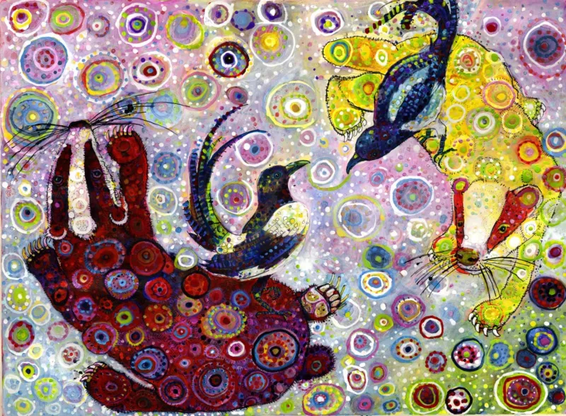 Sally Rich - Red and Gold Badgers