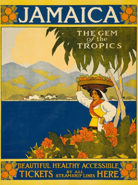 Affiche Thoms Cook Travel - Jamaïque, la Gemme des Tropiques, 1910
