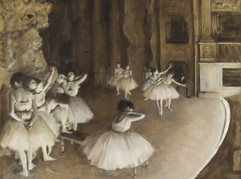 Edgar Degas : Répétition d'un Ballet sur la Scène, 1874