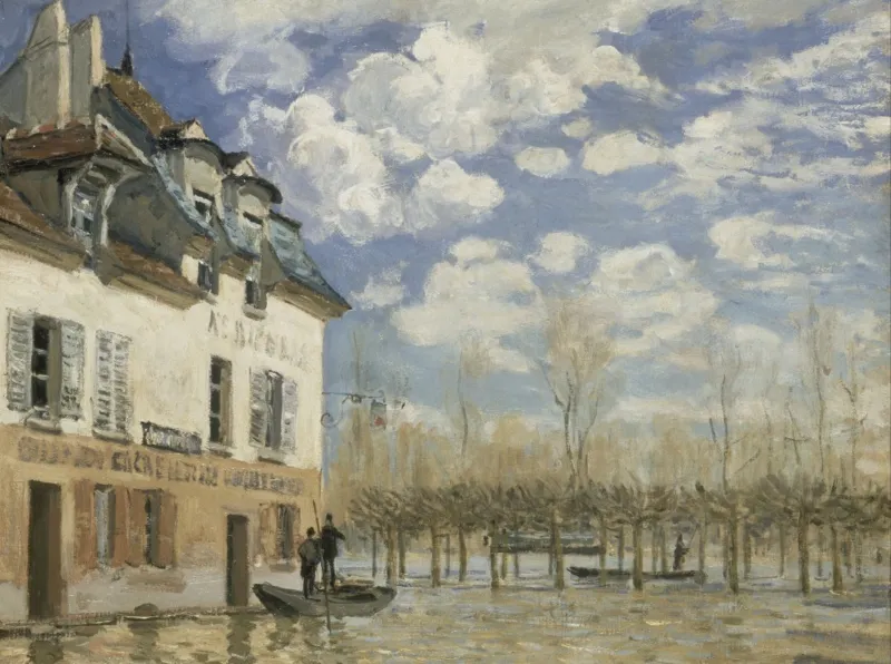Alfred Sisley : La Barque pendant l'Inondation à Port-Marly, 1876
