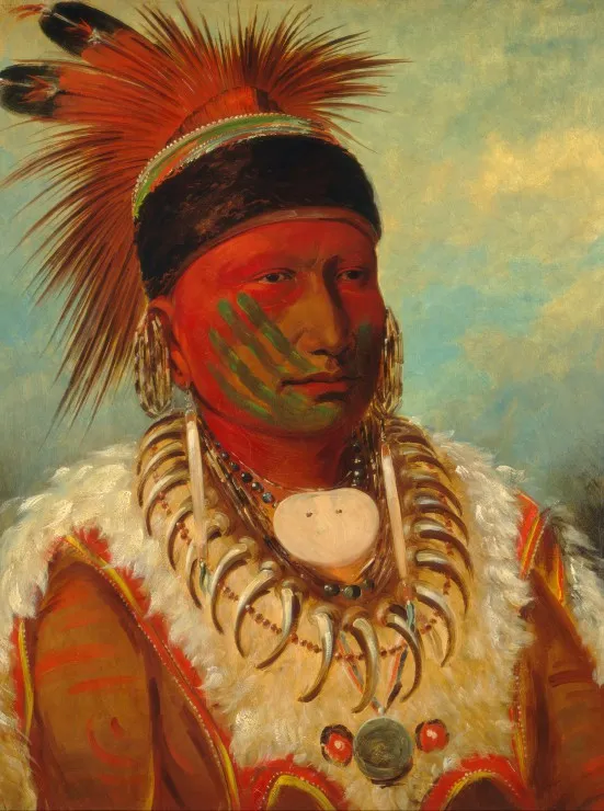George Catlin : The White Cloud, Head Chief of the Iowas, 1844-1845