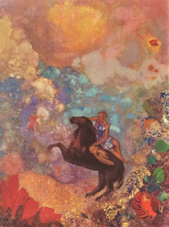 Odilon Redon : Muse sur Pégase, 1900