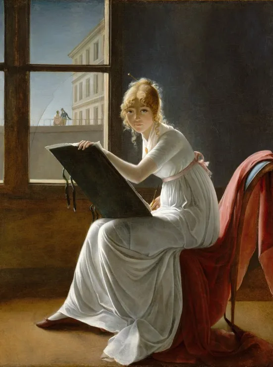 Marie-Denise Villers : Jeune Femme Dessinant, 1801