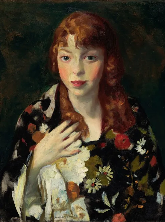 Robert Henri : Edna Smith in a Japanese Wrap, 1915