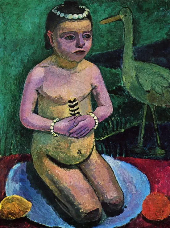 Paula Modersohn-Becker : Enfant Nu avec une Cigogne, 1906
