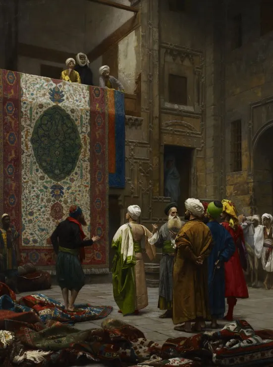 Jean-Léon Gérôme : Marchand de Tapis au Caire, 1887