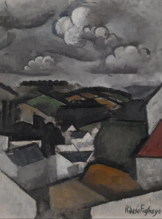Roger de La Fresnaye : Paysage avec un Village, les Collines de Meulan , 1911