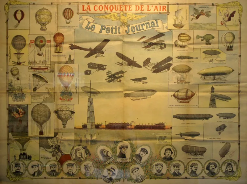 Dépliant du Petit Journal pour la Grande Semaine de l'aviation de Champagne , 1909