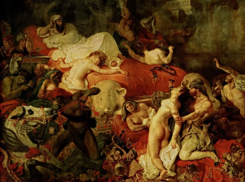 Delacroix Eugène : La Mort de Sardanapale, 1827