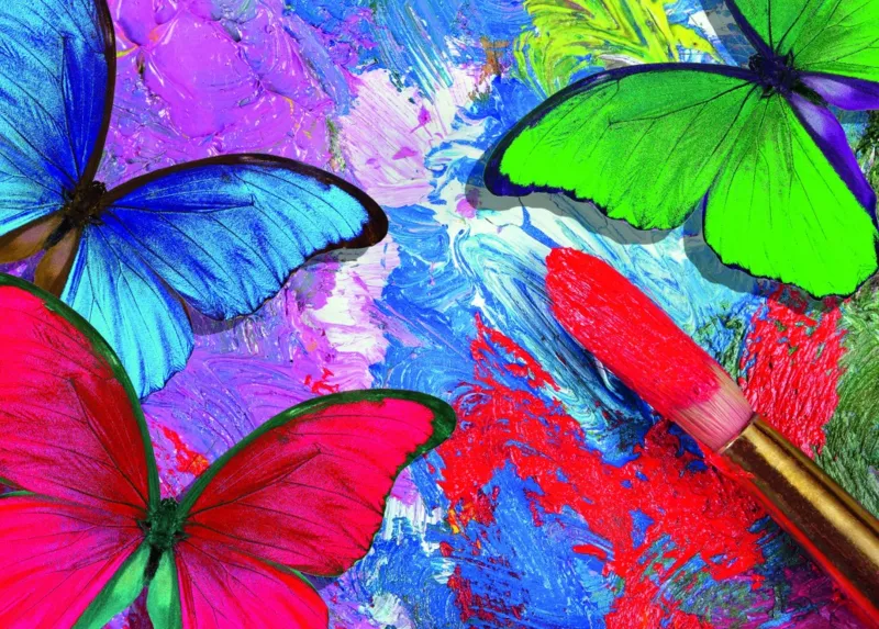Papillons en Peinture