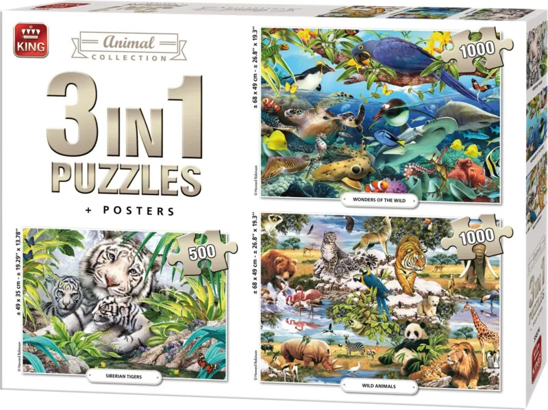 3 Puzzles - Animal Collection