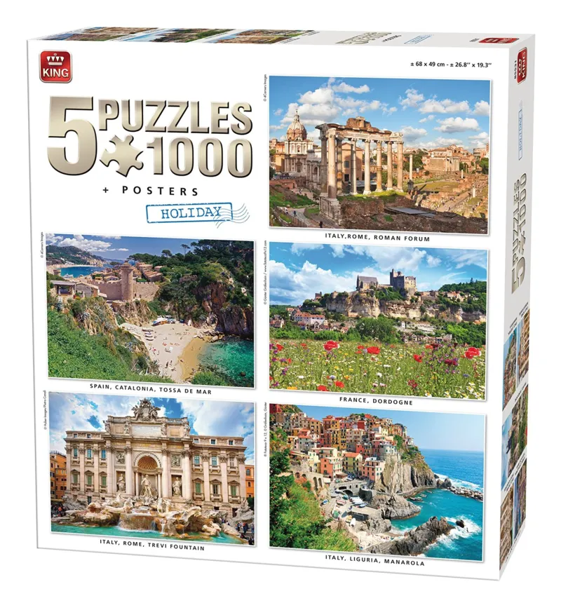 5 Puzzles 1000 Pièces - Belle Europe