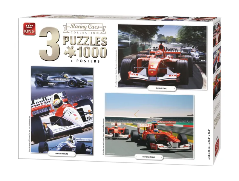 3 Puzzles - Racing Cars Collection