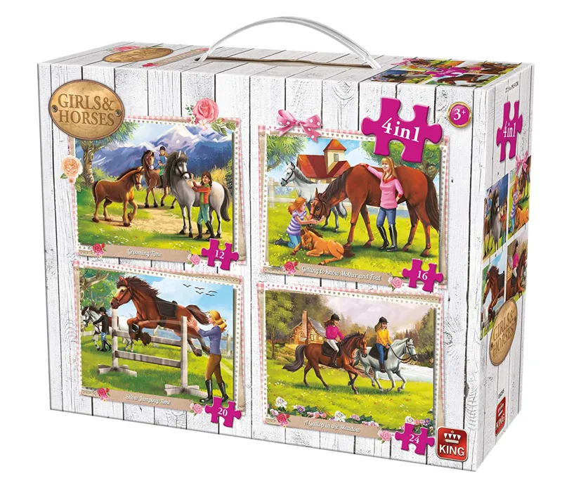 4 Puzzles - Girls & Horses
