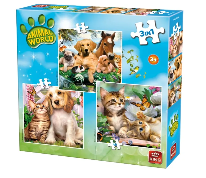 3 Puzzles - Animal World