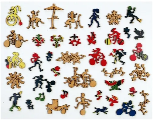 Puzzle en Bois découpé au Laser - Cycles Peugeot