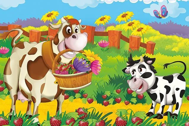 Puzzle en Bois - Vache Romantique