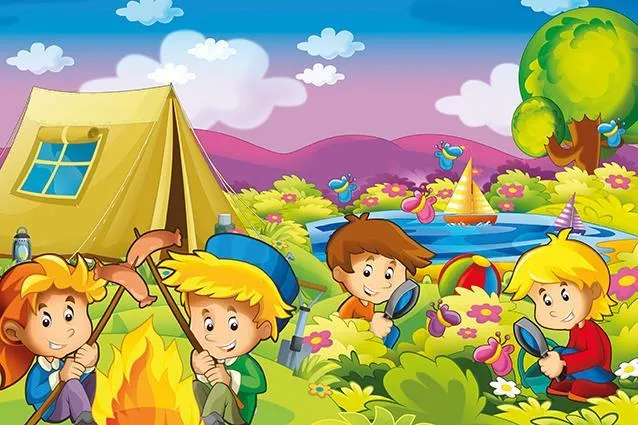 Puzzle en Bois - Campeurs