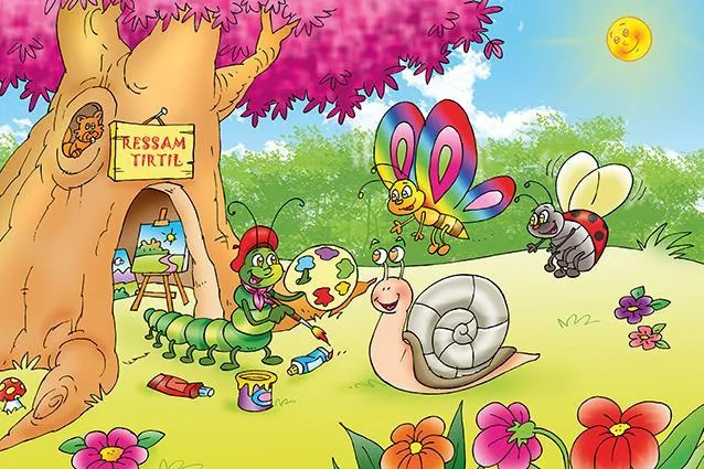 Puzzle en Bois - Chenille Peintre