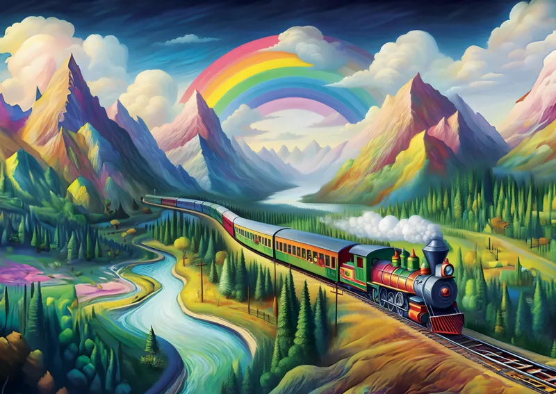 Pièces XXL - L'Arc-en-Ciel Express