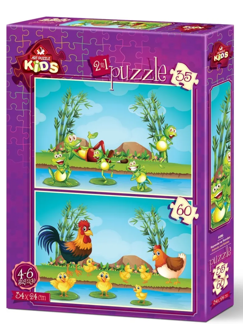 2 Puzzles - Animals and Babies
