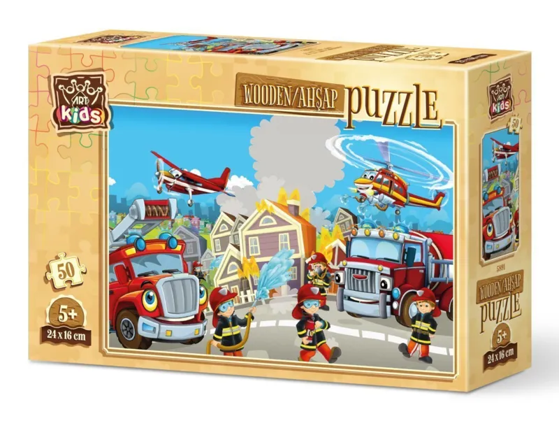 Puzzle en Bois - Pompiers Héros