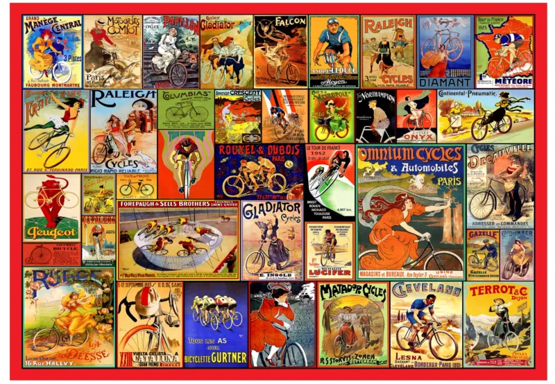 Puzzle en Bois - Vintage Bicycle Posters