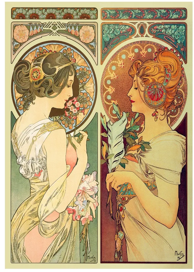Puzzle en Bois - Mucha Alfons - Feather & Cowslip