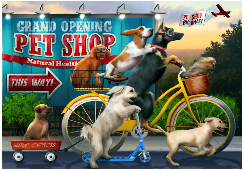 Puzzle en Bois - Off to the Market!