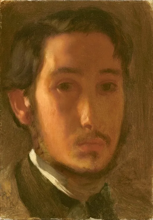 Edgar Degas : Autoportrait avec Col Blanc, 1857