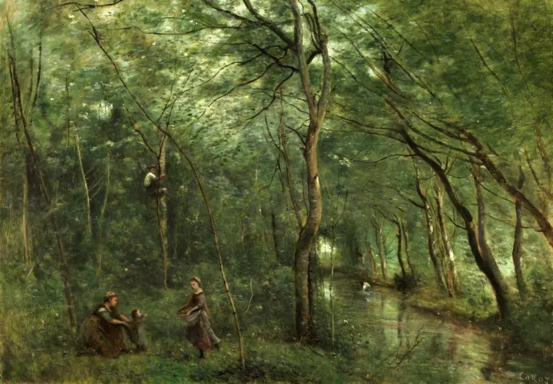 Jean-Baptiste-Camille Corot : Les Ramasseurs d'Anguille, 1860-1865
