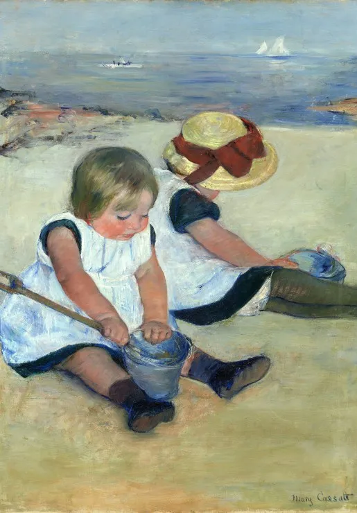 Mary Cassatt : Enfants jouant à la Plage, 1884
