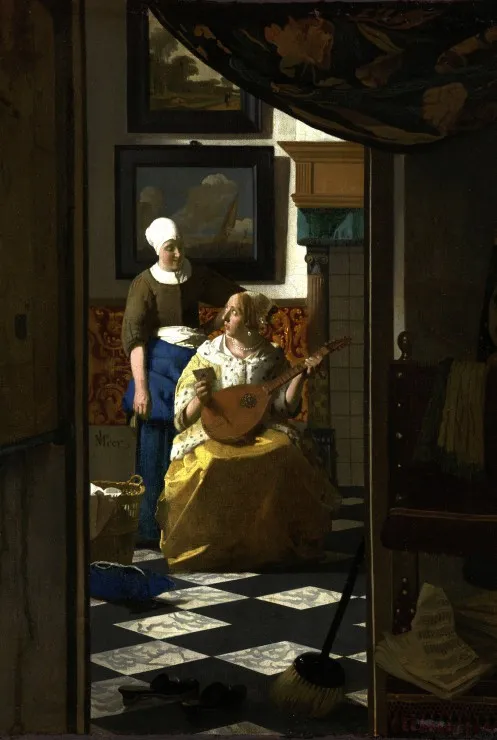 Vermeer Johannes : La lettre d'amour, 1669-1670