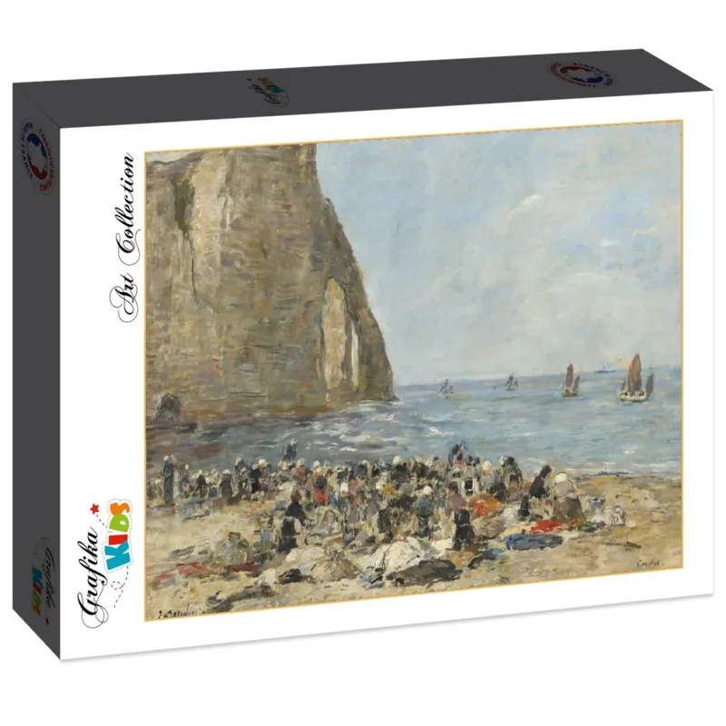 Eugène Boudin: Washerwomen on the Beach of Etretat, 1894