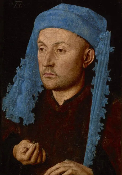 Jan van Eyck - Portrait of a Man with a Blue Chaperon, 1430-33