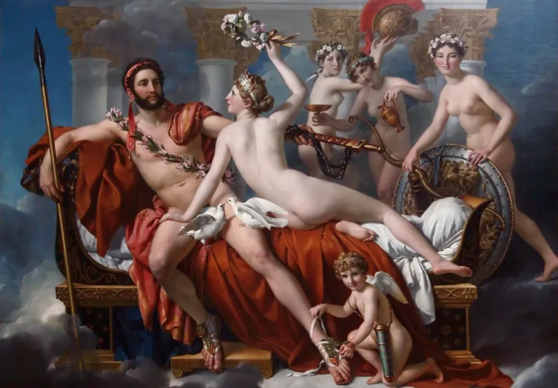 Jacques-Louis David: Mars désarmé par Vénus, 1824