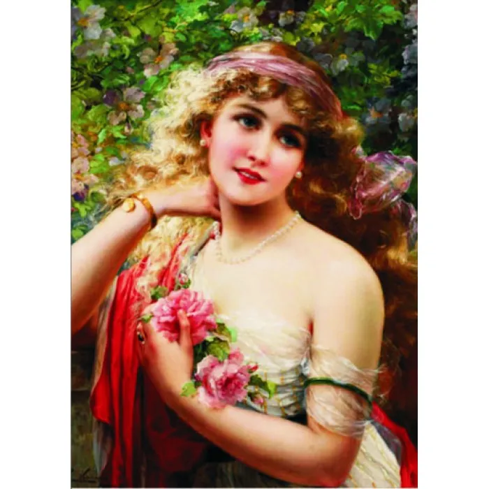 Emile Vernon : Jeune Femme à la Rose
