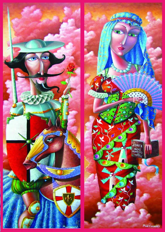 2 x 1000 Pièces : Don Quichotte et sa Dulcinée