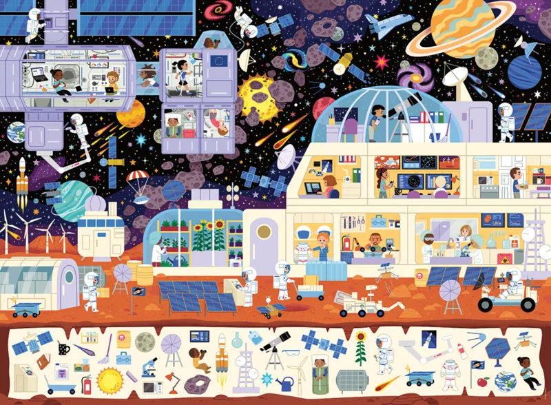 Pièces XXL - Dans l'Espace - Cherche et trouve