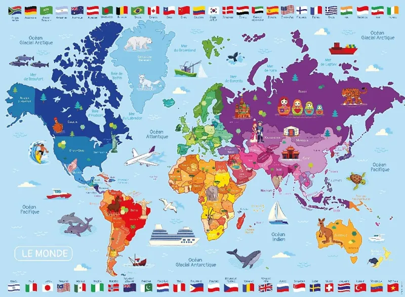 Pièces XXL - Carte du Monde