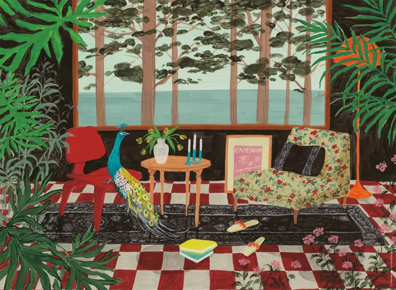 Intérieur au Paon - Yukiko Noritake