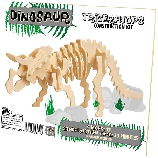 Puzzle 3D en Bois - Triceratops