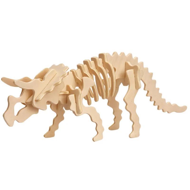 Puzzle 3D en Bois - Triceratops