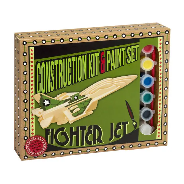 Puzzle 3D en Bois + Peinture - Avion