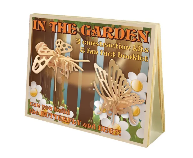 Puzzle 3D en Bois - Abeille et Papillon